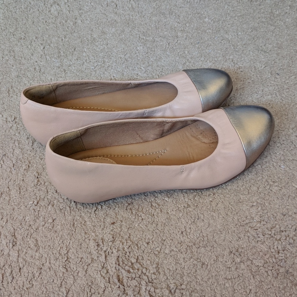 Clarks slight heel lift flats